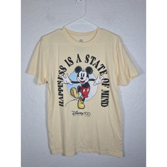 Mickey Mouse t shirt Disney 100 years (Happiness is a state of mind) Size Medium - Picture 1 of 3